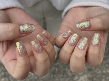 サクノネイル(SAKUNONAIL)/オーロラぷっくりニュアンス