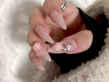 リンミウ(RiN.miu)/ピンクバラネイル Miyuu