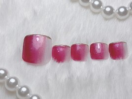 フットネイル　縦グラデーション