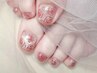Foot【丁寧なケア&オフ込】時間制つけ放題2h★複数アートや親指こだわり派に
