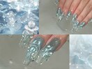 氷ブルーネイル#スカルプ#新宿