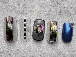 アースカラーモード系ネイル