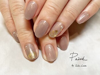 プリヴェ バイ サロンリュクス(Prive by Salon Luxe)/シアーグレージュ×ゴールド☆