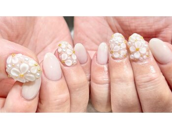 ネイル シスター(nail sister)/エンボスフラワーネイル