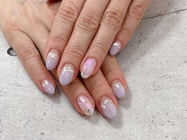 パステルパープルネイル