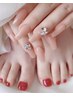 【時短★同時施術】スカルプ＆フットワンカラー ¥19800