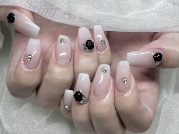 モカ 心斎橋(moca by Lee)/【Aina】ちゅるん薔薇ネイル