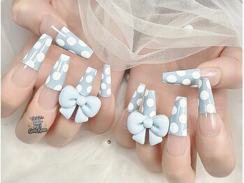 ゴテかわ(GOTE KAWA)/リボンネイル、ドットネイル