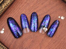 ネイルサロンフォーユー(for u)/夜空ネイル￥６９８０