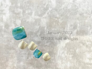 スリー(THREE)/January 2023/nail desing