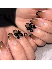 秋色グラデ×フレンチ!