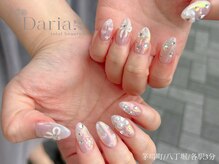 ダリア トータルビューティー(Daria. total beauty)/オーロラネイル　りぼん　お花