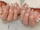 バラ/レース/ワンホンネイル