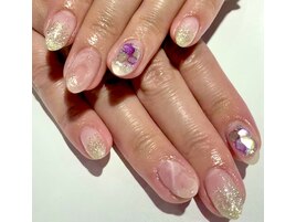 ニュアンス大理石風ネイル