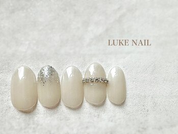 ルークネイル(LUKE NAIL)/キラキララインビジューネイル