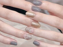 ネイル ルミエール 名古屋伏見店(Nail Lumiere)/伏見　シンプル　　ツイード