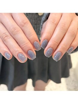 ホワイトネイル 難波店(WHITE NAIL)/ワンカラー/秋冬カラー/透け感