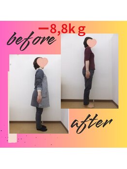 スーパースリムダイエット茅ヶ崎 茅ヶ崎整体院/3ヵ月－8,8ｋｇ減ダイエット♪