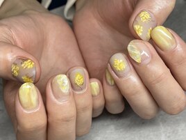 ニュアンスミモザネイル