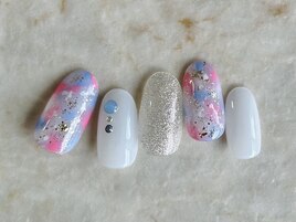 水玉ネイル　 ¥11000 雫ドロップ