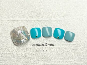 エストラッシュアンドネイル 銀座店(est lash&nail)/フットシェルタイルネイル