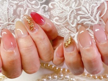 ベルネイル(Belle Nail)/マオジェルカラーで2本アート