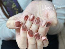 ウサギネイル 新大久保店(usagi nail)/マグネットフレンチ秋可愛い
