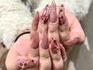バレンタインネイル