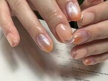 デューネイルスタジオ(dew nail studio)/オレンジピンクグラデーション