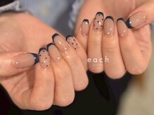 イーチ 烏丸御池(each)/フレンチ×ドットネイル