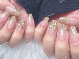 ラメグラデ リボンパーツ