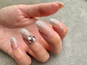 ラメグラデーション　ホロネイル