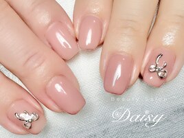 大人シンプルワンカラー　リボン