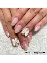 アールネイルドットコム(R*NAIL.com)/シンプルラメグラ&ワンポイント