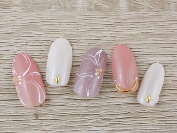 ネイルサロンアンドスクール ミュー(Nail Salon & school mieux)/フラワーネイル☆