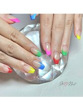 キュアネイル(Qa Nail)/カラフルフレンチ☆