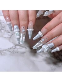 チェック柄ネイル