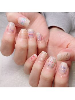 カプチーノ(cappuccino)/色鉛筆ネイル