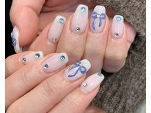 ナンバーネイル 名駅(N° nail)/リボン　× ストーン