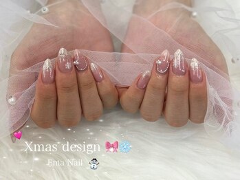 エマネイル プラスキハクヤ 枚方店(EmaNail+KIHAKUYA)/クリスマスデザイン