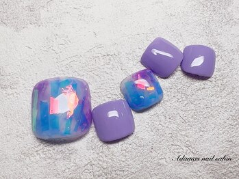 アダマス(Adamas)/フィルム埋め込みFootネイル
