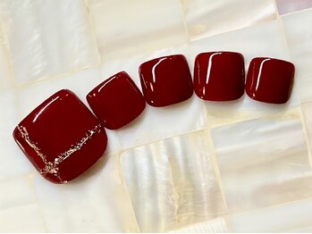 モーヴネイル(mauve.nail)/フット ワンカラー＋ミニアート