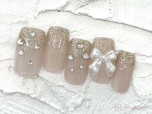 ネイルメゾン 池袋店(NAIL MAISON)/ワンホンラメリボン￥10550