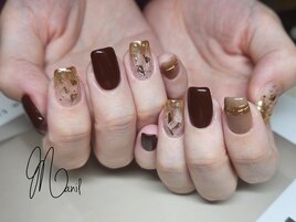 ボルドー×ゴールド