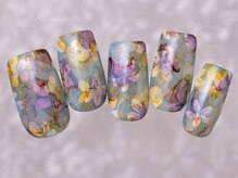 アイネイルズ 町田店(I nails)/ニュアンス大人フラワー11500円