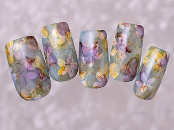 アイネイルズ 町田店(I nails)/ニュアンス大人フラワー11500円