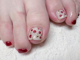 さくらんぼネイル(フットネイル)
