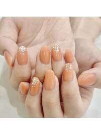 優しいオレンジのワンカラー