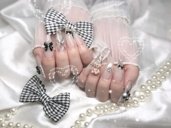 バレンタインネイル