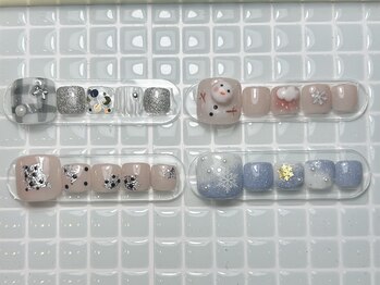 ジョアネイル(JOA Nail)/雪だるま/雪の結晶/チェック